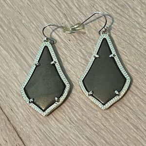 Kendra Scott Gunmetal and Gold Geometric Earrings